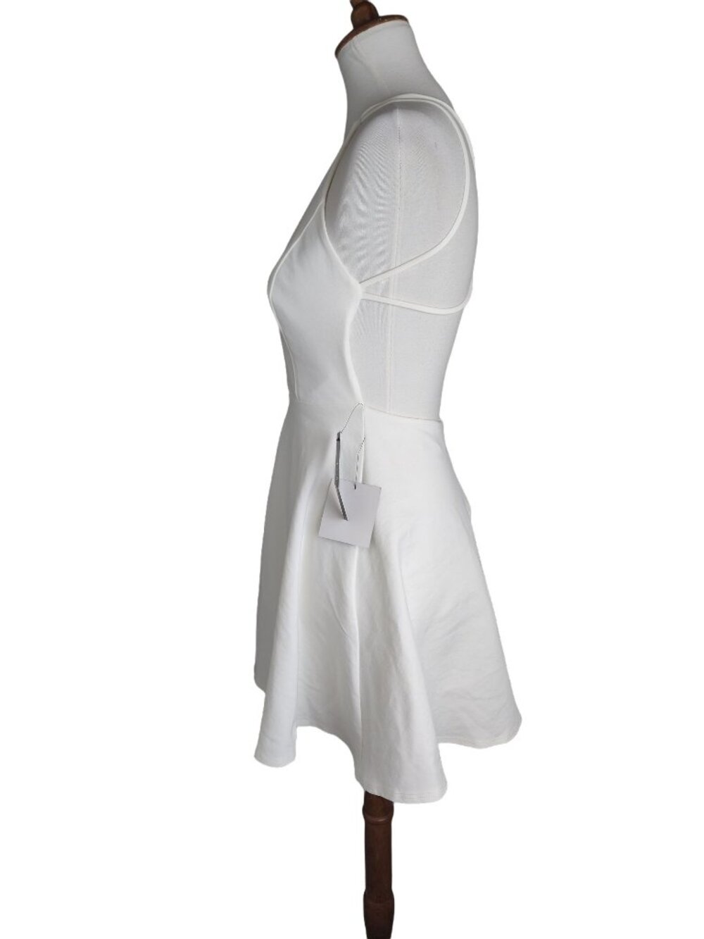 Lulu's Believe in Love White Backless Skater Dress Womens Small - Picture 3 of 8